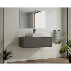 vente-unique Waschbeckenunterschrank hängend 94 x 0 x 0 cm Anthrazit