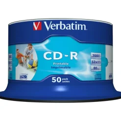 Verbatim CD-R 700MB 52x bedruckbar 50er Spindel (43438)
