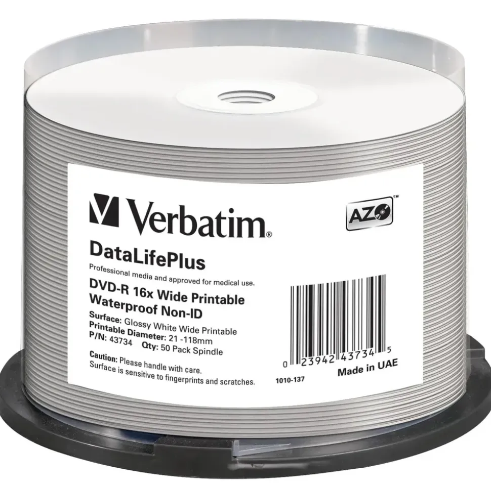 Verbatim DVD-R 4.7GB 16x bedruckbar 50er Spindel (43734)