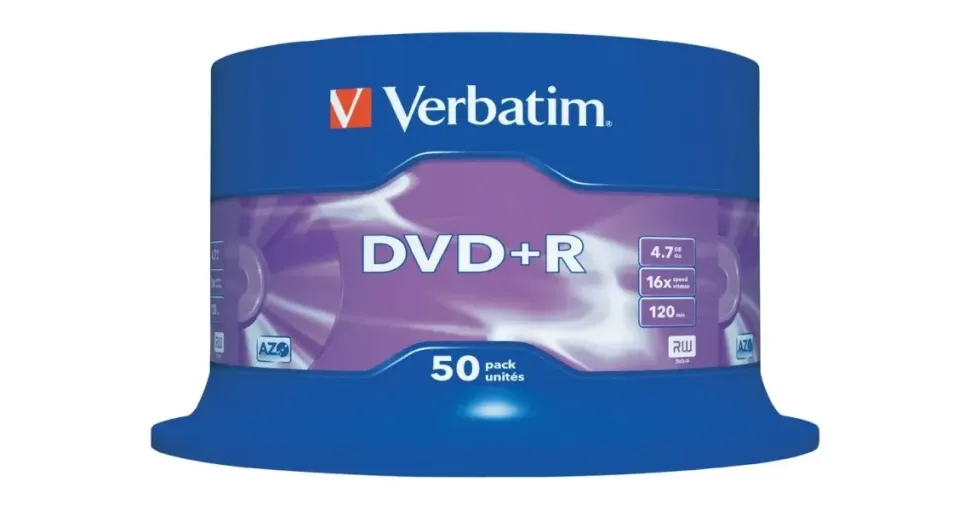 Verbatim DVD+R 4.7GB 16x 50er Spindel (43550)