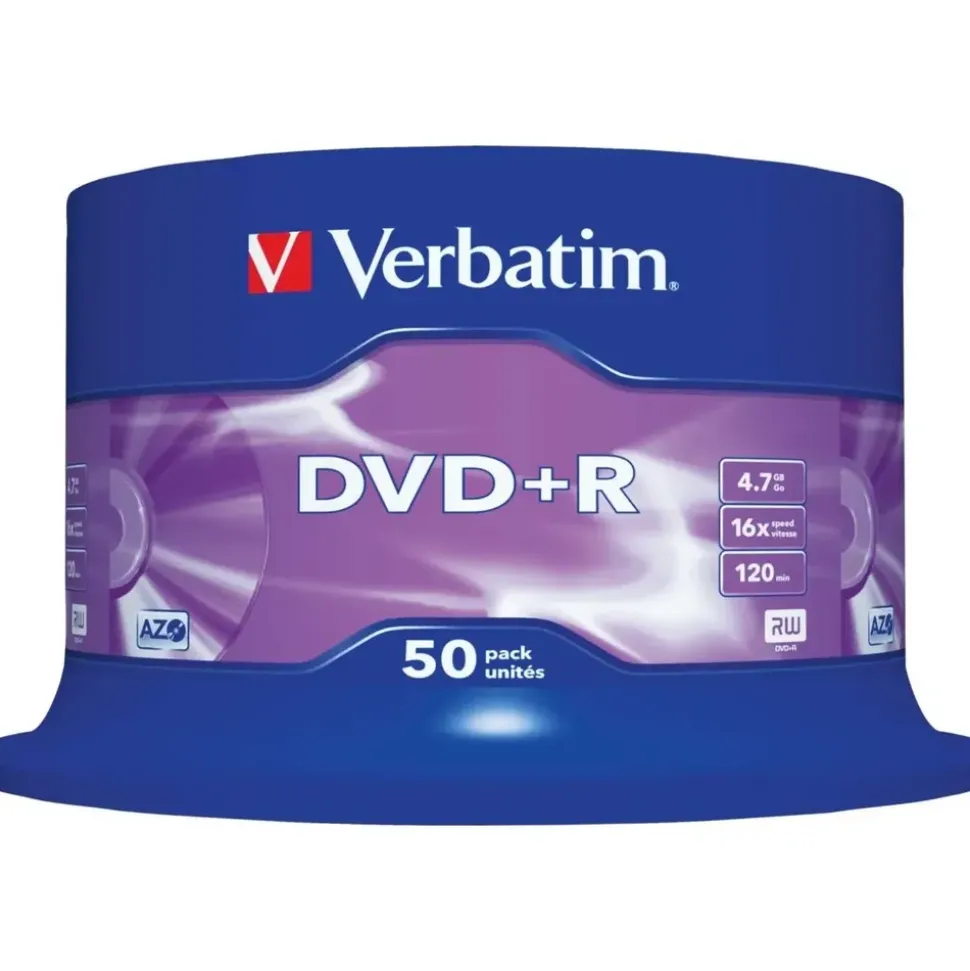 Verbatim DVD+R 4.7GB 16x 50er Spindel (43550)