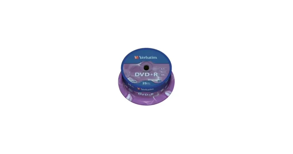 Verbatim DVD+R 4.7GB 16x 25er Spindel