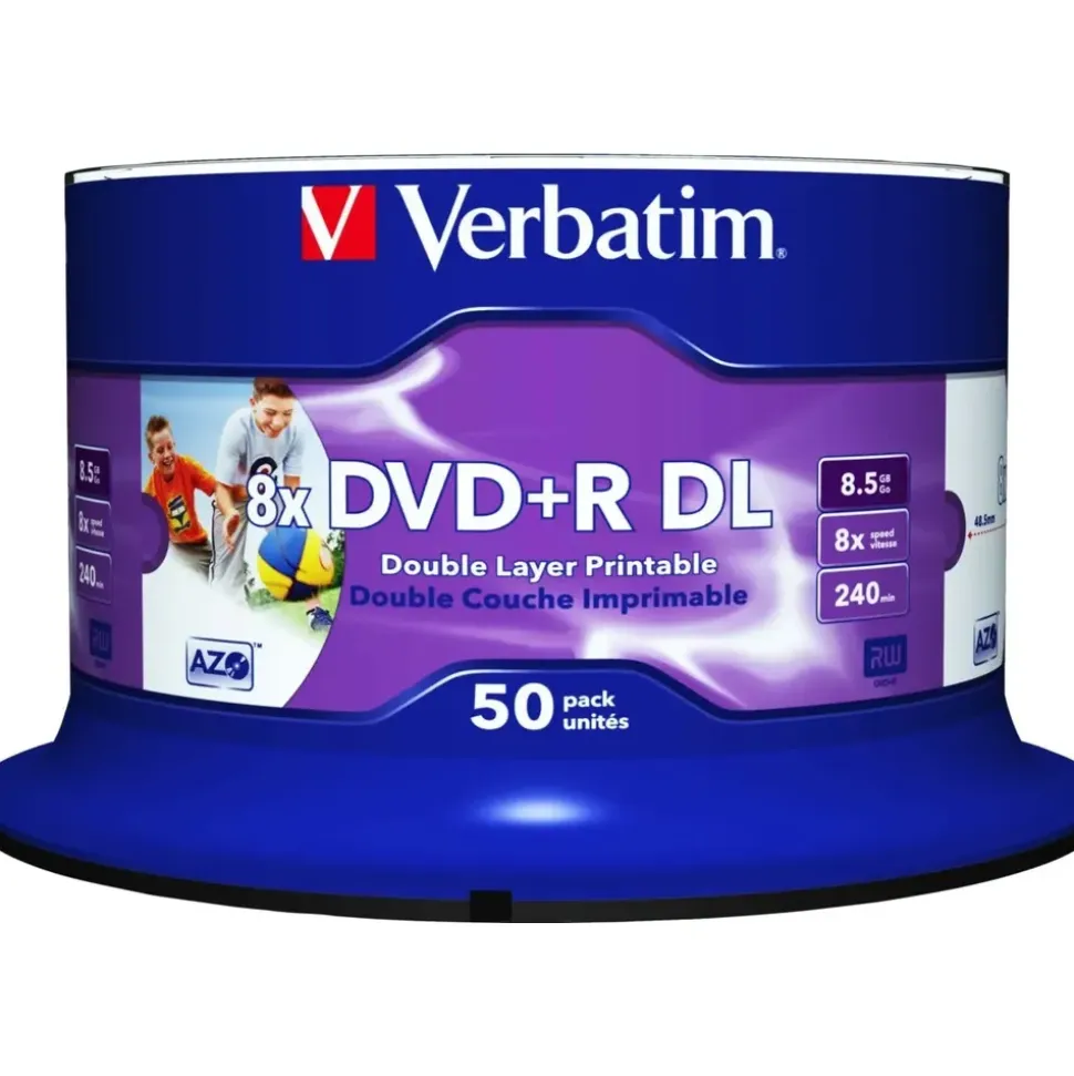 Verbatim DVD+R 8,5 GB 8x 50 St.