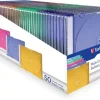 Verbatim Mehrfarbige Slimcases für CD-/DVD 50 Stück, Gemischte Farben