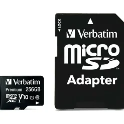 Verbatim microSDXC 256GB Class 10 UHS-I + SD-Adapter