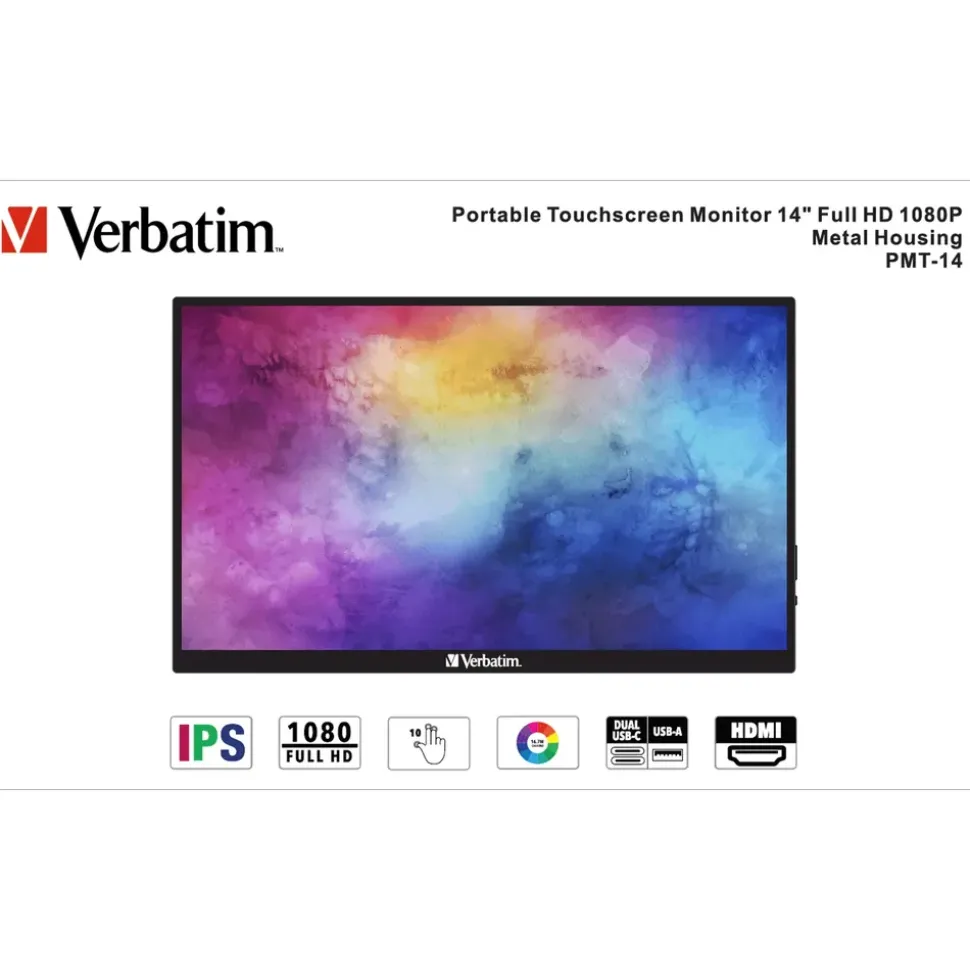 Verbatim PMT Portable Touchscreen-Monitor