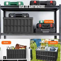 Vevor Klappbox 65 L 3-tlg. schwarz
