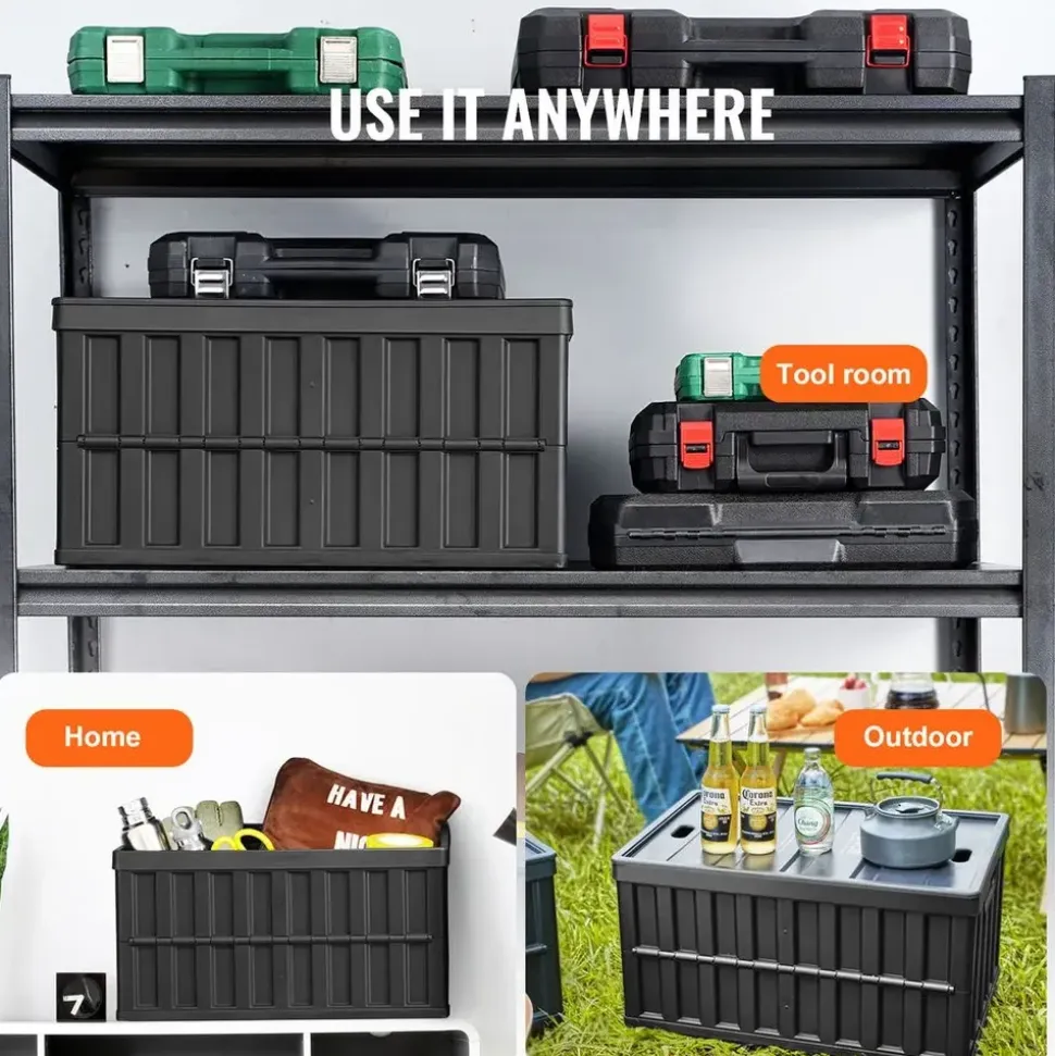 Vevor Klappbox 65 L 3-tlg. schwarz