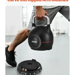 Vevor Verstellbare Kettlebell 2-20 kg Schwarz