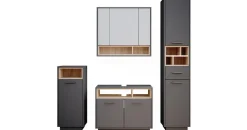 Vicco Beatrice 4-tlg. anthrazit matt/eiche/weiß