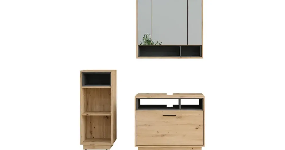 Vicco Beatrice 3-tlg. Artisan Eiche/Anthrazit