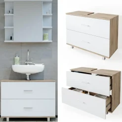 Vicco Ilias 80 x 60,8 x 33 cm sonoma/weiß