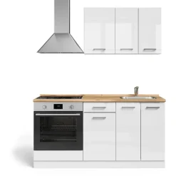 Vicco Küchenzeile R-Line 160 cm Weiß
