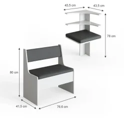 Vicco Roman 3-tlg. weiß