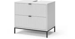 Vicco Waschbeckenunterschrank Eliza Weiß 70 x 63 cm mit 2 Schubladen