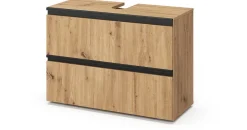 Vicco Waschbeckenunterschrank Torren 2 Schubladen 80 x 58 x 35 cm Braun
