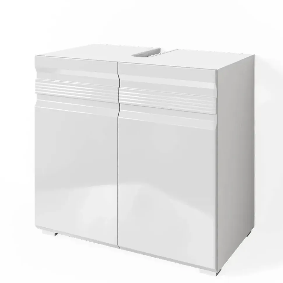 Vicco Waschbeckenunterschrank 60 x 56 cm Weiß Hochglanz