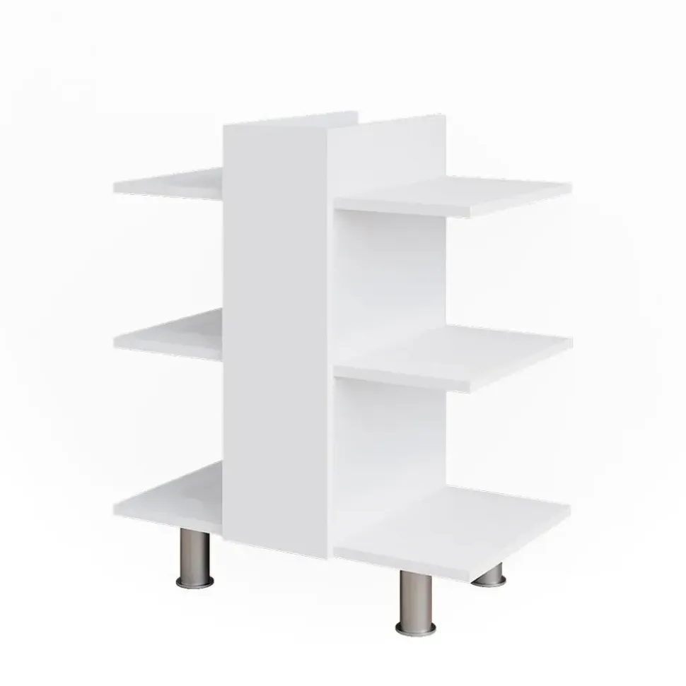 Vicco Waschbeckenunterschrank Fynn 60 x 70 cm mit 6 Ablagen Weiß