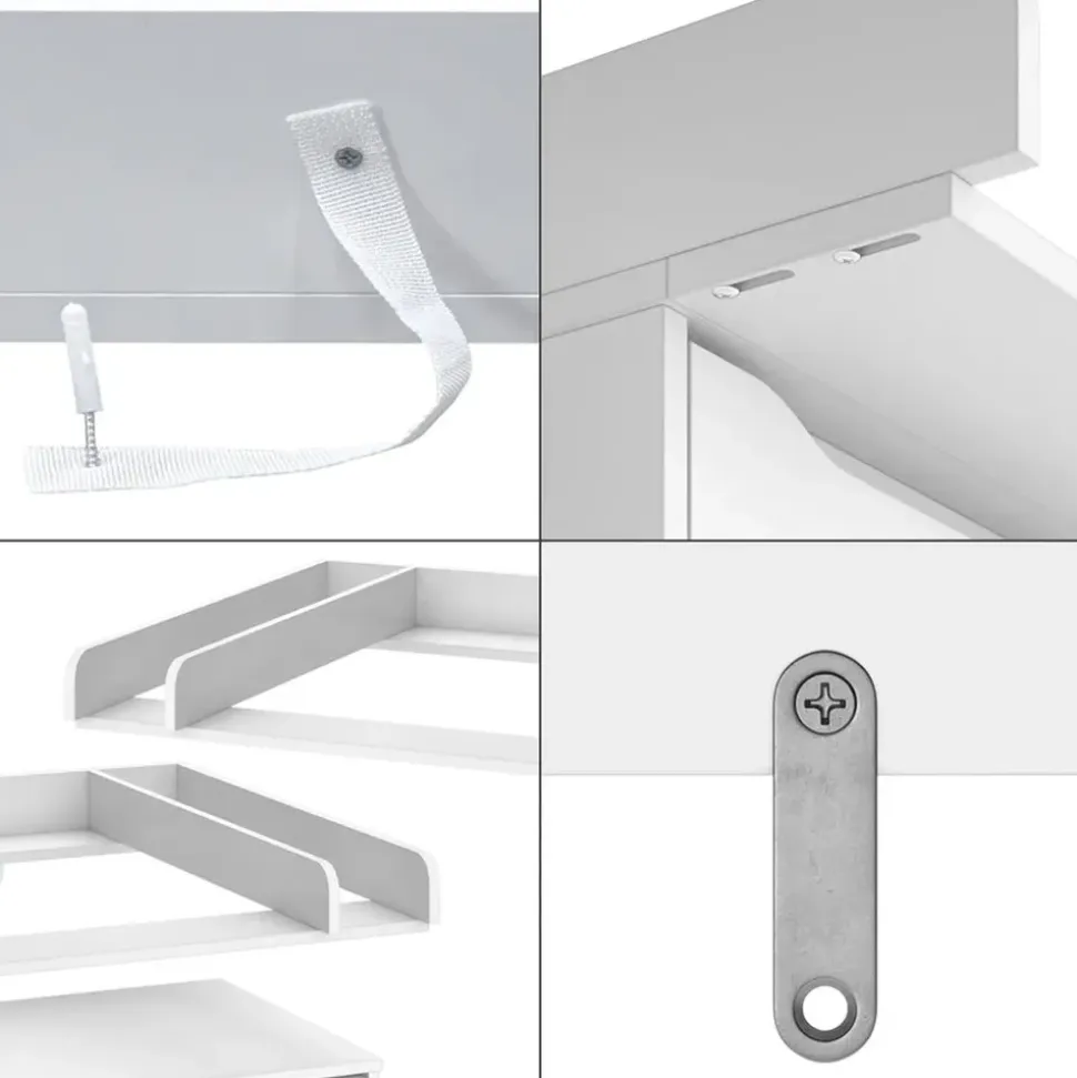 Vicco Wicko, Weiß, 80 x 76 cm mit Teilung, Model 54278 - Weiß