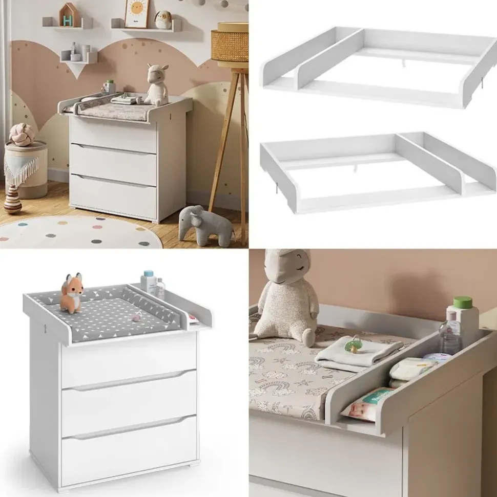 Vicco Wicko, Weiß, 80 x 76 cm mit Teilung, Model 54278 - Weiß