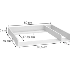 Vicco Wicko, Weiß, 80 x 76 cm mit Teilung, Model 54278 - Weiß