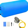vidaXL Aufblasbare Gymnastik-Rolle mit Pumpe 120x90 cm PVC Blau