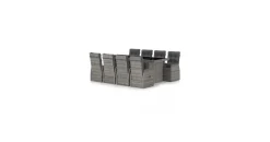 vidaXL Garten-Essgruppe 9-tlg. grau 3059340
