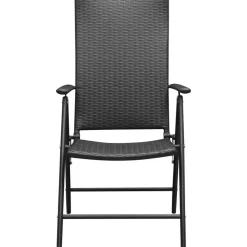 vidaXL Garten-Essgruppe 9-tlg. schwarz 3060051