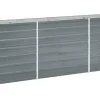 vidaXL Garten-Hochbeet verzinkter Stahl rechteckig 240 x 40 x 77 cm Grau