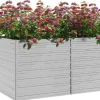 vidaXL Garten-Hochbeet verzinkter Stahl rechteckig 200 x 80 x 40 cm Silber