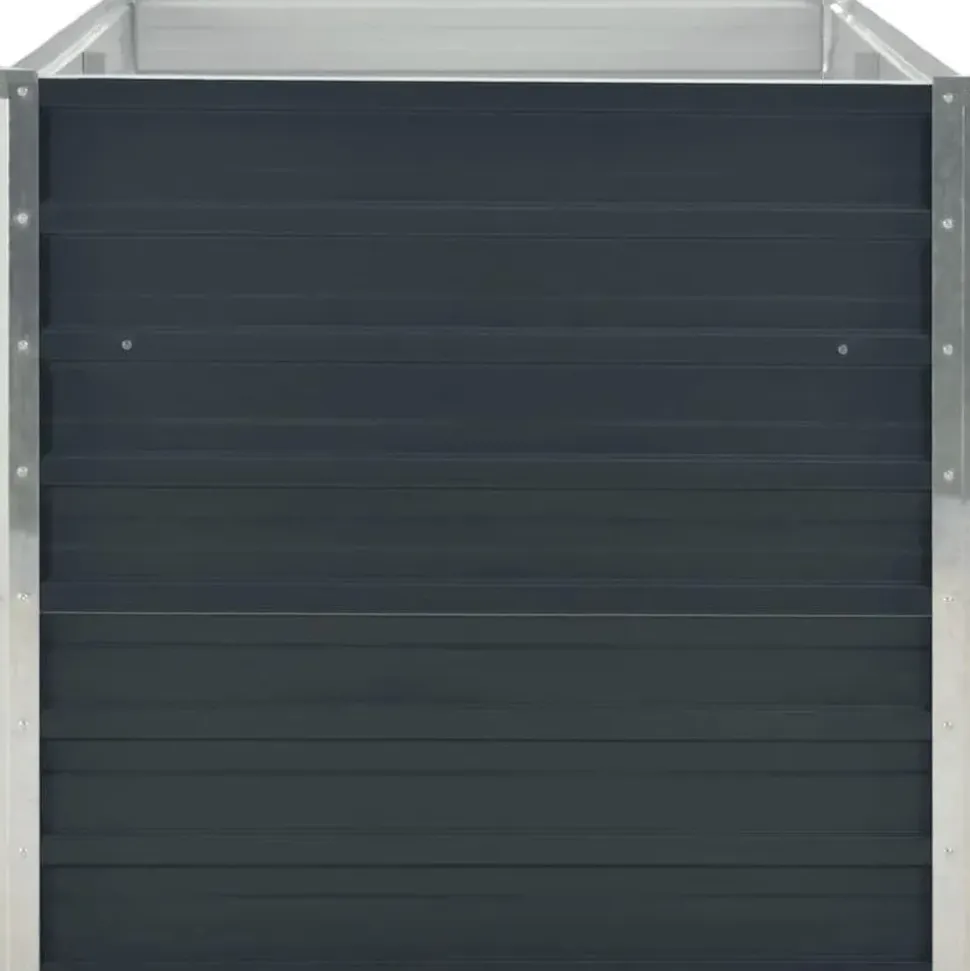 vidaXL Garten-Hochbeet verzinkter Stahl rechteckig 160 x 80 x 77 cm Anthrazit