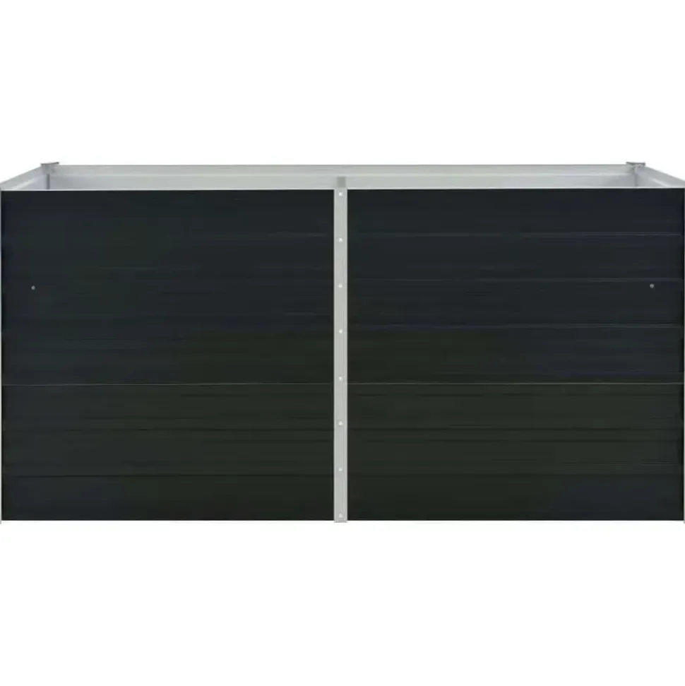 vidaXL Garten-Hochbeet verzinkter Stahl rechteckig 160 x 80 x 77 cm Anthrazit