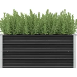 vidaXL Garten-Hochbeet verzinkter Stahl rechteckig 100 x 40 x 45 cm Anthrazit