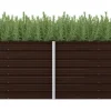 vidaXL Garten-Hochbeet verzinkter Stahl rechteckig 240 x 80 x 77 cm Braun