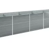 vidaXL Garten-Hochbeet verzinkter Stahl rechteckig 400 x 80 x 77 cm Grau