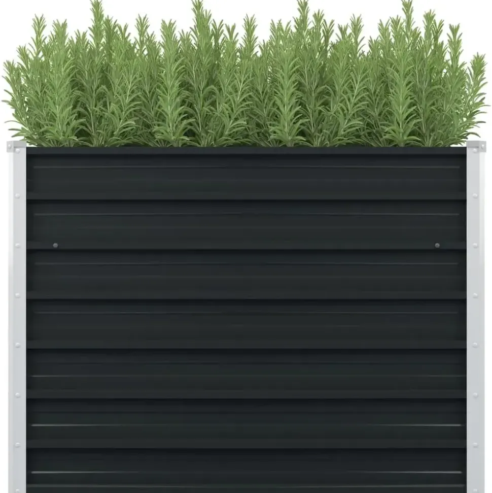 vidaXL Garten-Hochbeet verzinkter Stahl 100 x 100 x 77 cm Anthrazit