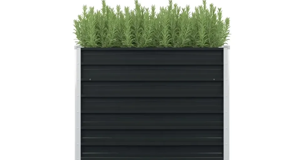 vidaXL Garten-Hochbeet verzinkter Stahl 100 x 100 x 77 cm Anthrazit