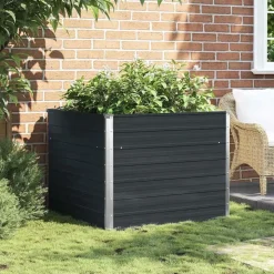 vidaXL Garten-Hochbeet verzinkter Stahl 100 x 100 x 77 cm Anthrazit