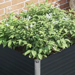vidaXL Garten-Hochbeet verzinkter Stahl 100 x 100 x 77 cm Anthrazit