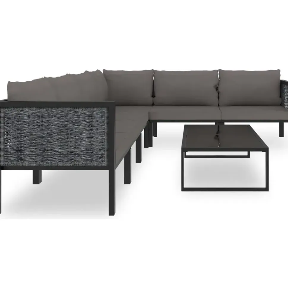 vidaXL Garten-Lounge-Set anthrazit 49401