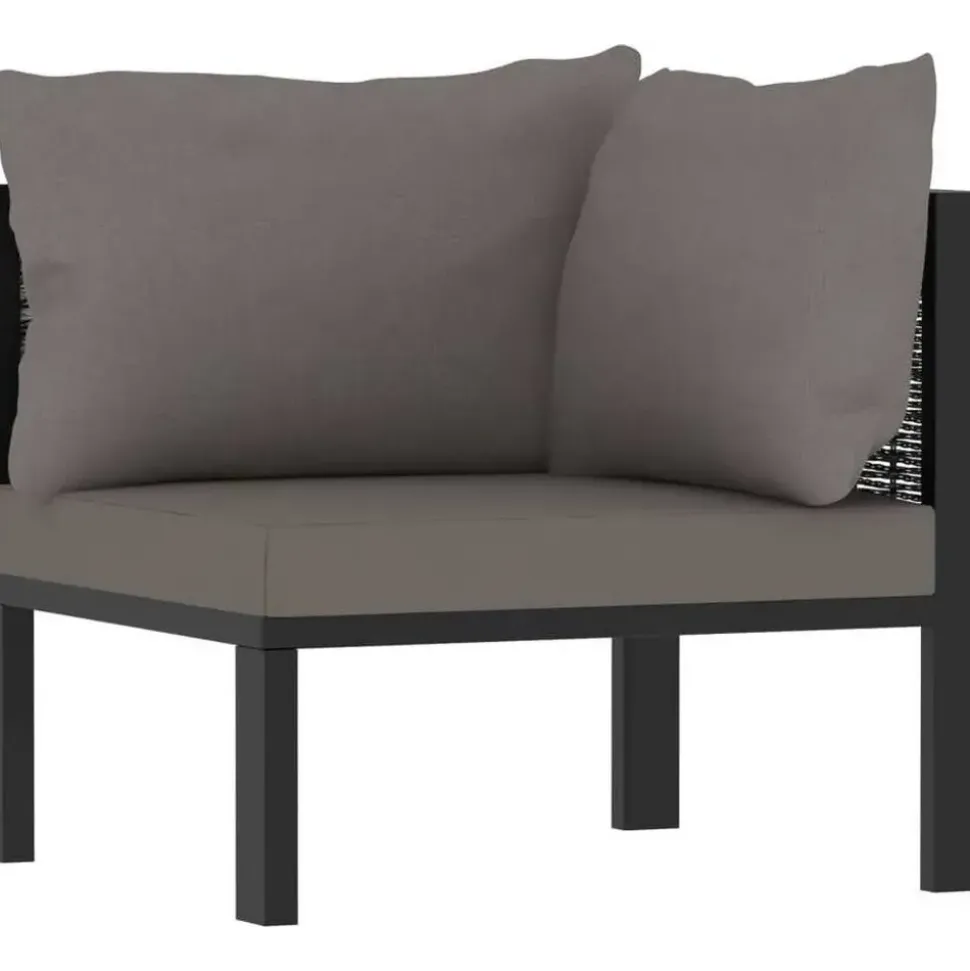 vidaXL Garten-Lounge-Set anthrazit 49401