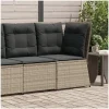 vidaXL Garten-Lounge-Set Ecksofa grau