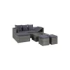 vidaXL Garten-Lounge-Set grau 43956