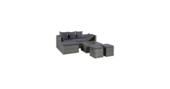 vidaXL Garten-Lounge-Set grau 43956