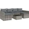 vidaXL Garten-Lounge-Set 2-tlg. grau