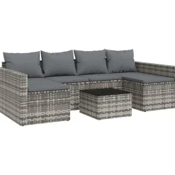 vidaXL Garten-Lounge-Set 2-tlg. grau
