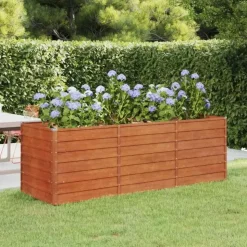 vidaXL Hochbeet Rostig 240 x 80 x 77 cm Cortenstahl