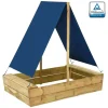 vidaXL Holzsandkasten mit Dach 80x60x97,5 cm imprägniertes Kiefernholz braun