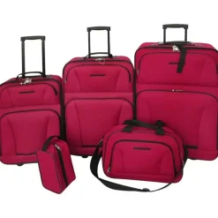 vidaXL Koffer-Set 5-tlg. rot