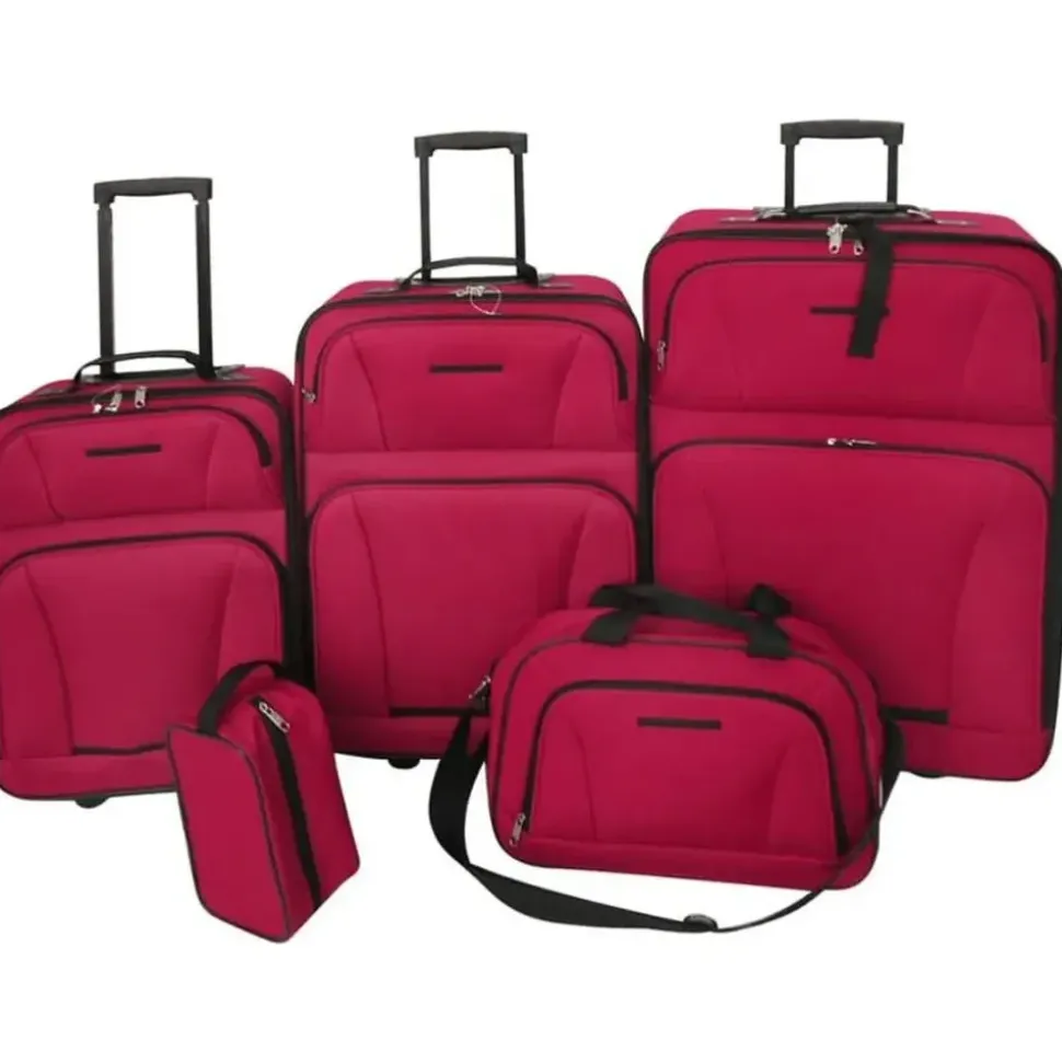 vidaXL Koffer-Set 5-tlg. rot